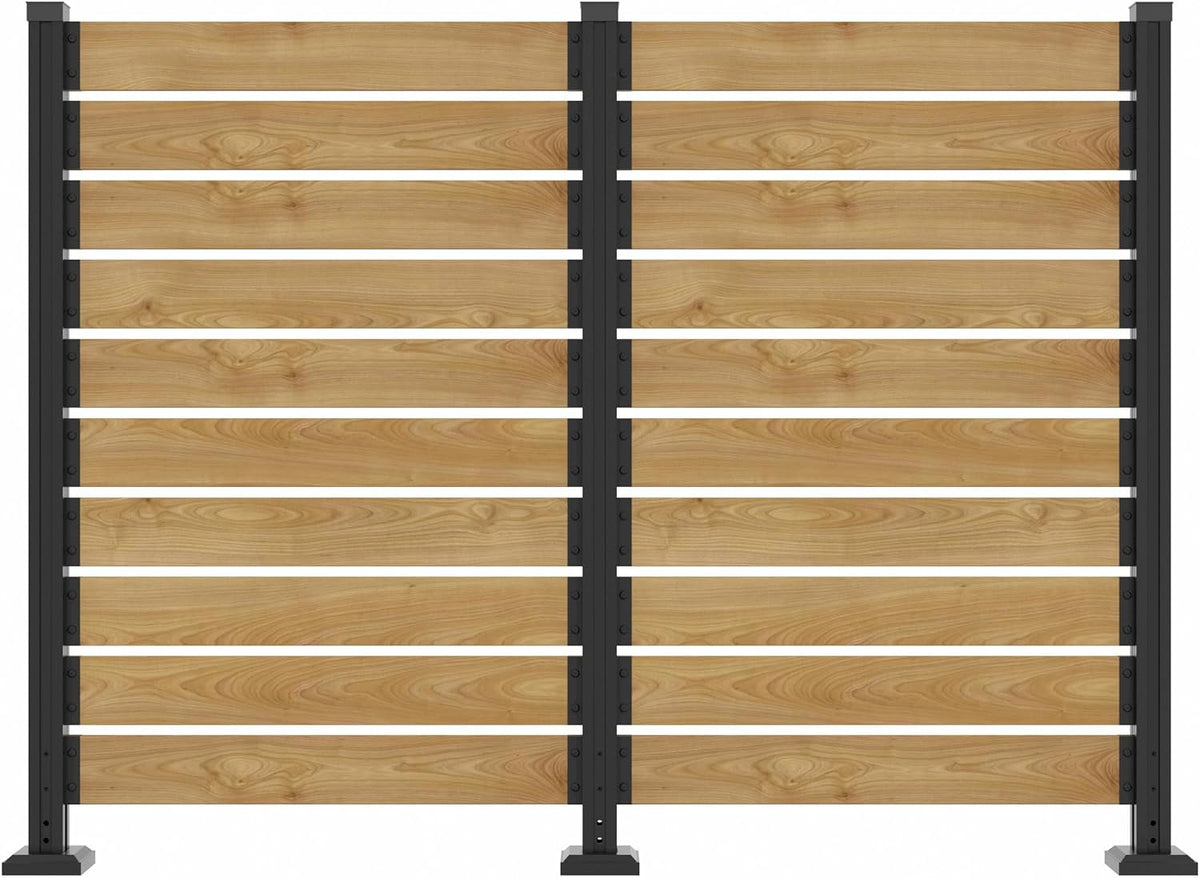 60''H x 78''W Outdoor Cedar Wood Fence Privacy Screen