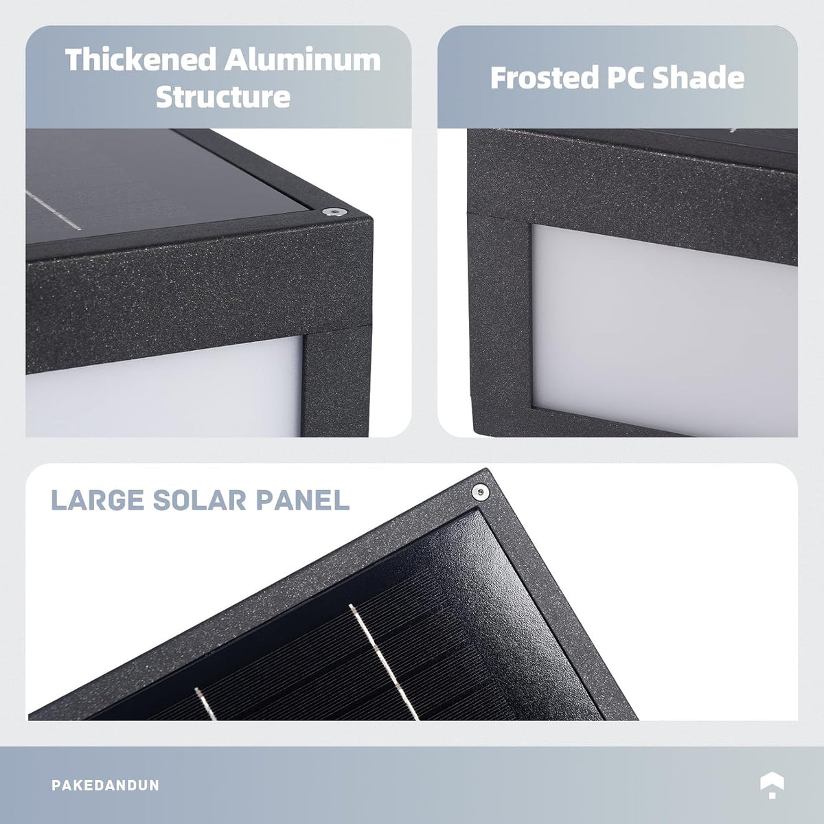 Solar Post Lights Outdoor, 9.84" Solar Pillar Lights Outdoor