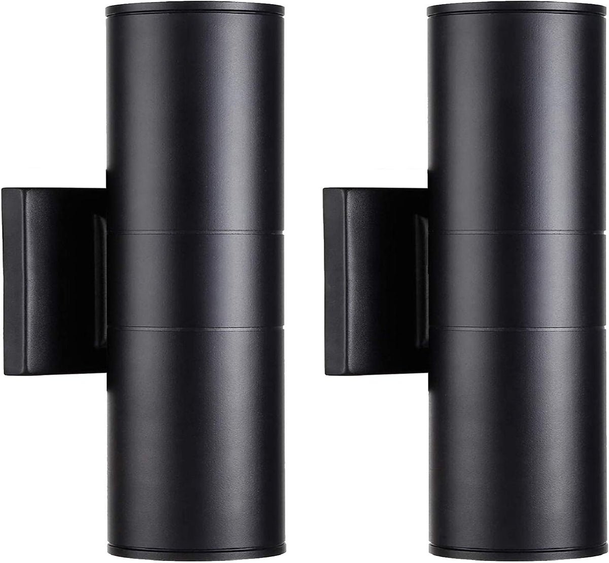 Tipace Black Modern Outdoor Porch Lights up Down Lights Exterior Cylinder Patio Light, Waterproof Exterior Wall Light Fixtures for Courtyard,entryway,Garage (Bulbs Not Included)