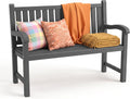 Weatherproof Resin Outdoor Garden Bench, 2-Seater, Black