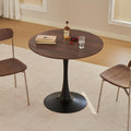 Round Dining Table, 31.5" Tulip Table (Faux Walnut)