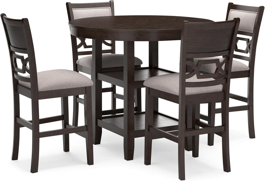 Signature Design by Ashley Round Counter Height Dining Set for 4