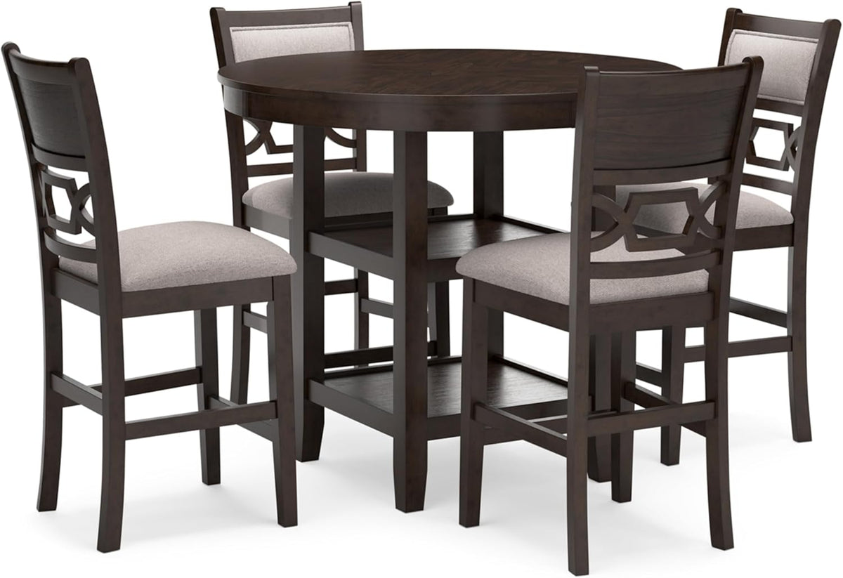 Signature Design by Ashley Round Counter Height Dining Set for 4