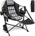 ZENPETIO Hammock Camping Chair with Footrest, Thick Padded Cushion, 500 lbs