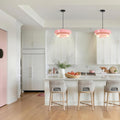 Mid Century Adjustable Pendant Light Pink Ceiling Light Fixture