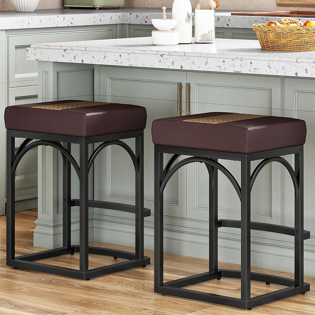 HOOBRO Bar Stools, Set of 2 Bar Stools