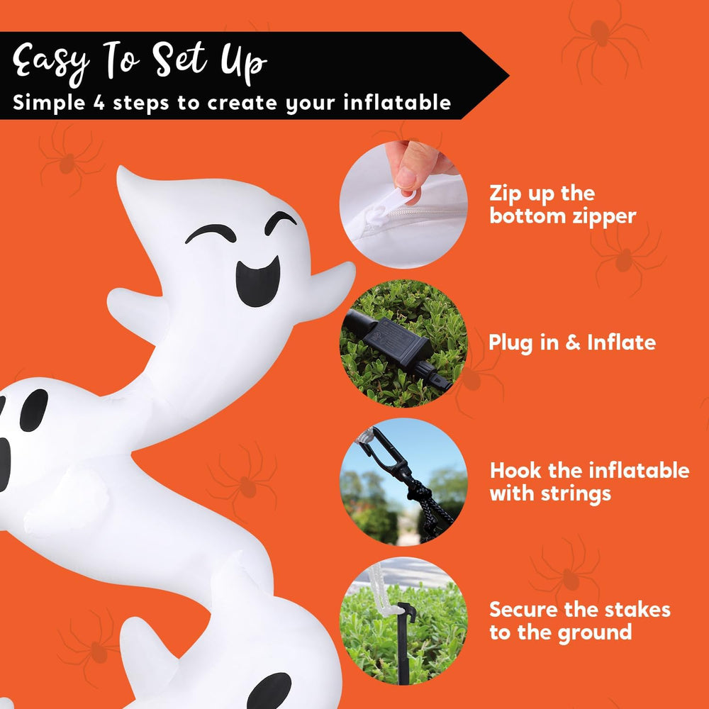 JOYIN 8ft Tall Halloween Inflatables Outdoor Decorations, Inflatable Ghosts H...