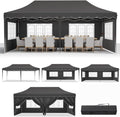 MAMIZO 10x20ft Pop up Canopy Tent w/6 Sidewalls, Canopy Tents for Parties