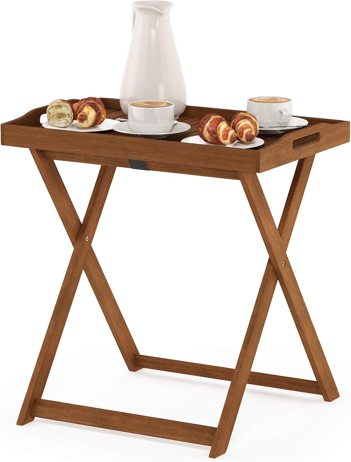 Furinno TIOMAN Outdoor Patio Tray Table, Natural