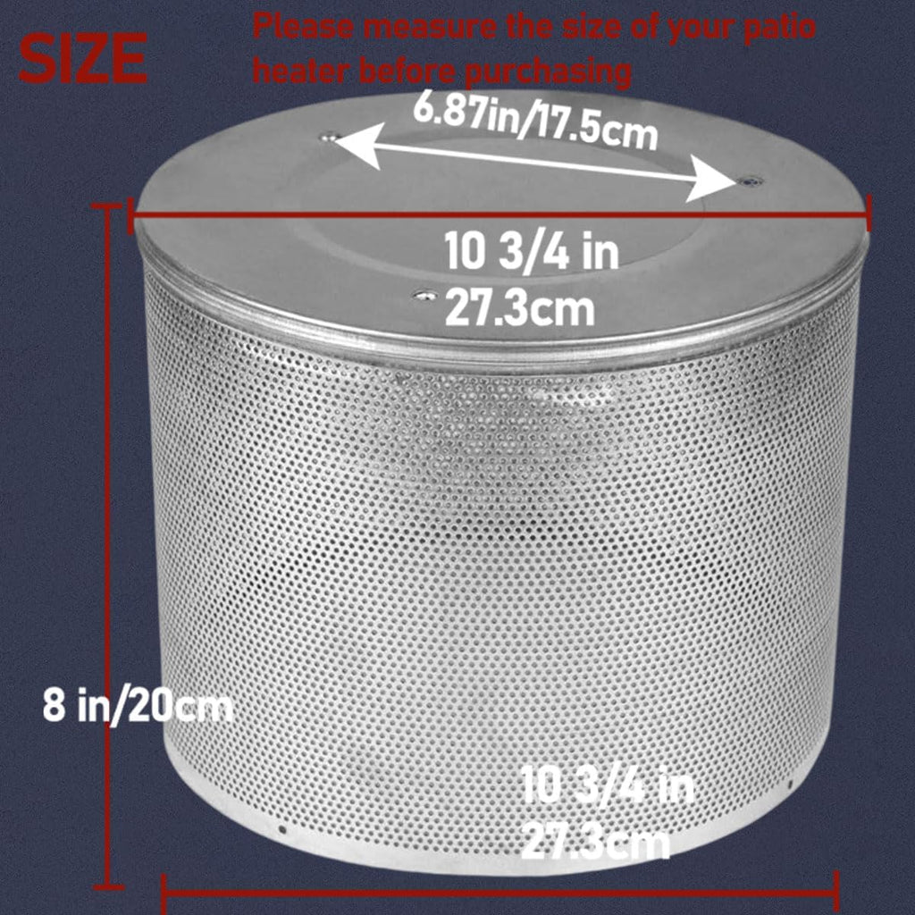 Patio Heater Main Burner Net Emitter Screen Outdoor Heater Replacement Parts 10 3/4"Diameter Stainless Steel Safety Heating Net Fittings Applied to Most Gas Patio Heater