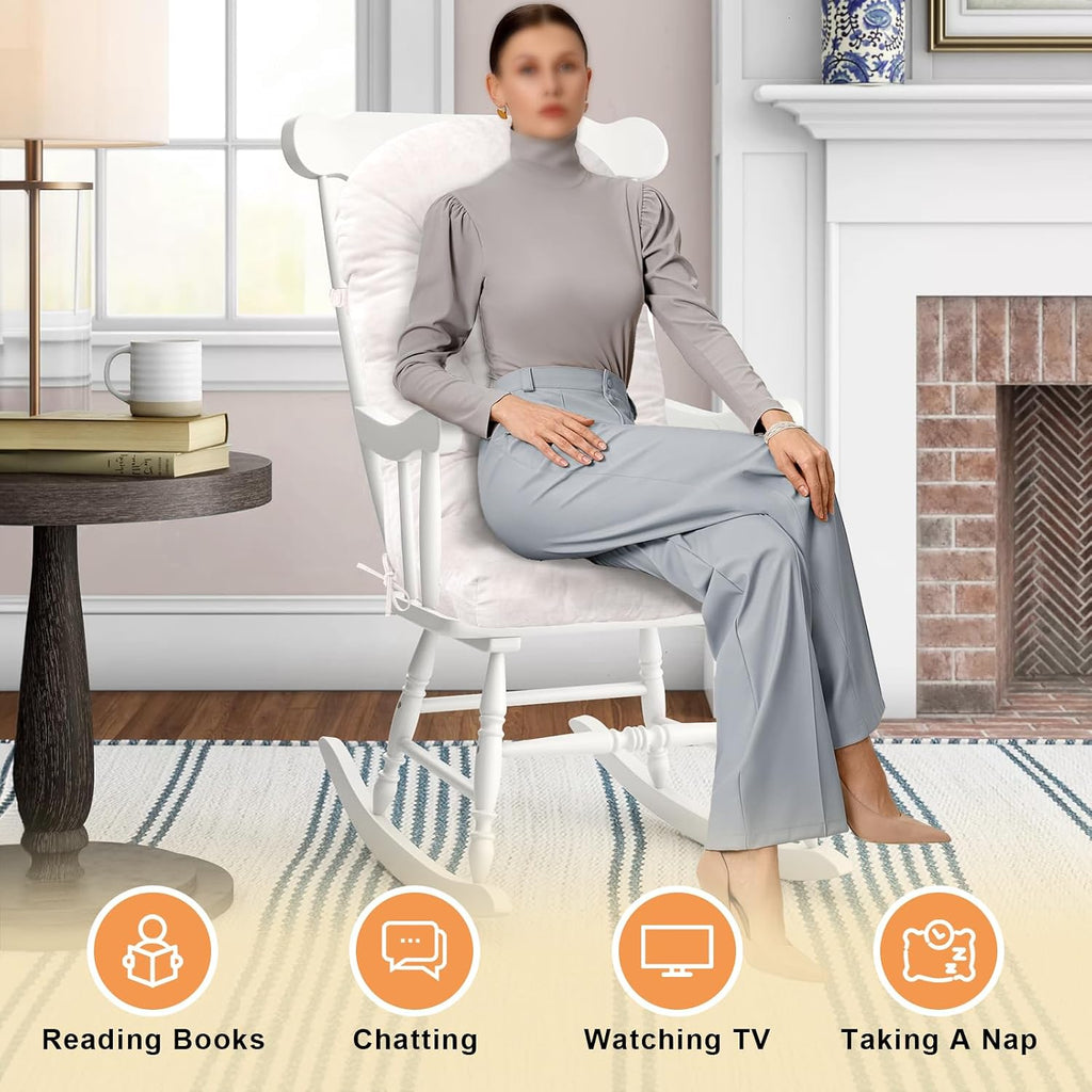 rocking chair cushion, high back, 44 x 19 showing dimensions