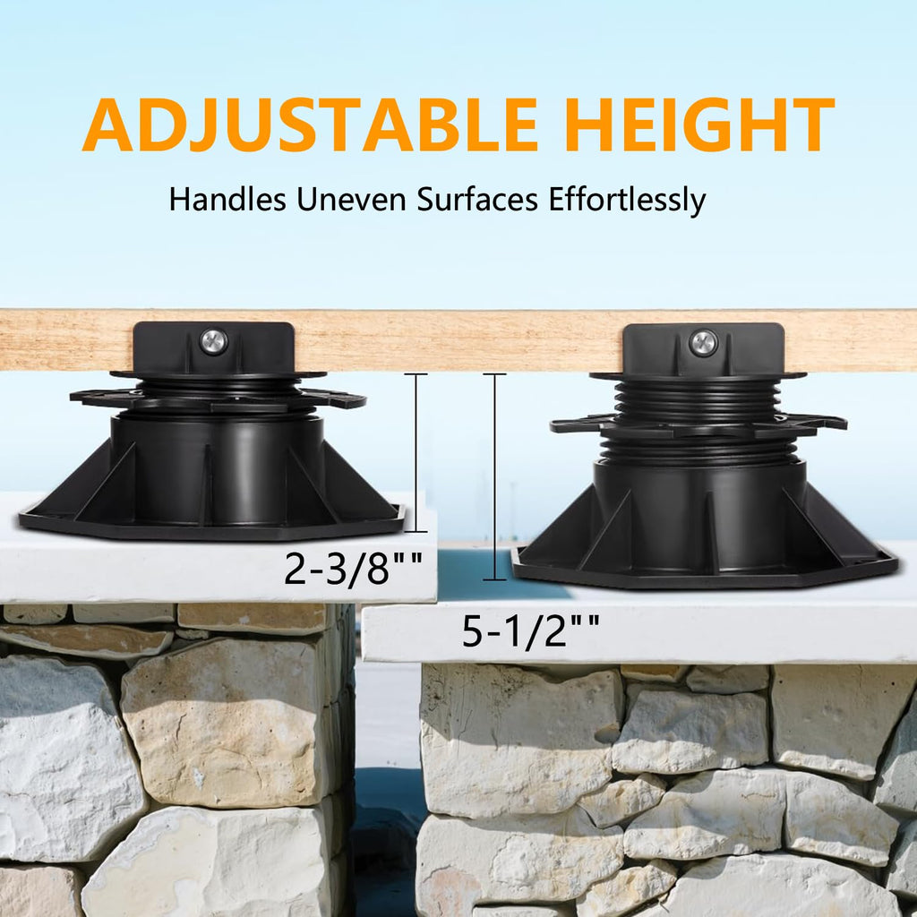 adjustable deck support pedestal deck foundation base support，used, close-up detail