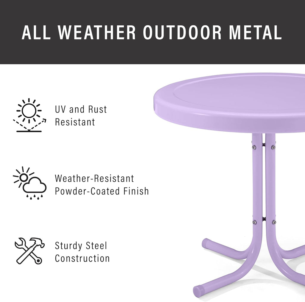 Crosley Furniture Griffith Retro Metal Outdoor Side Table