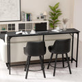 VINGLI 71 Inch Bar Table, Rectangular Counter Height Home Pub Table, Black