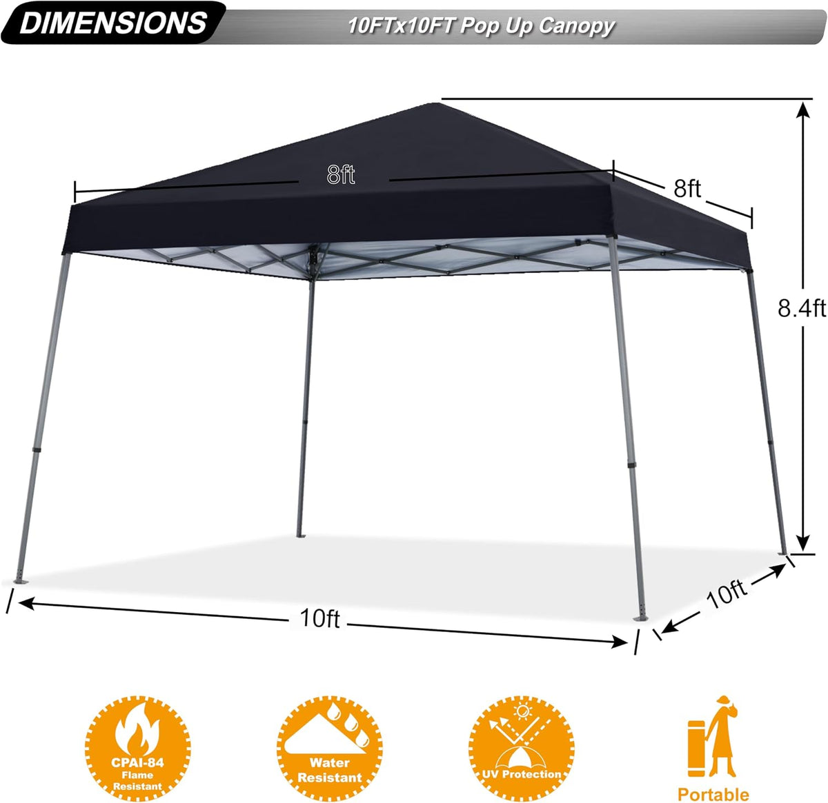 abccanopy stable pop up outdoor canopy tent 10, close-up detail