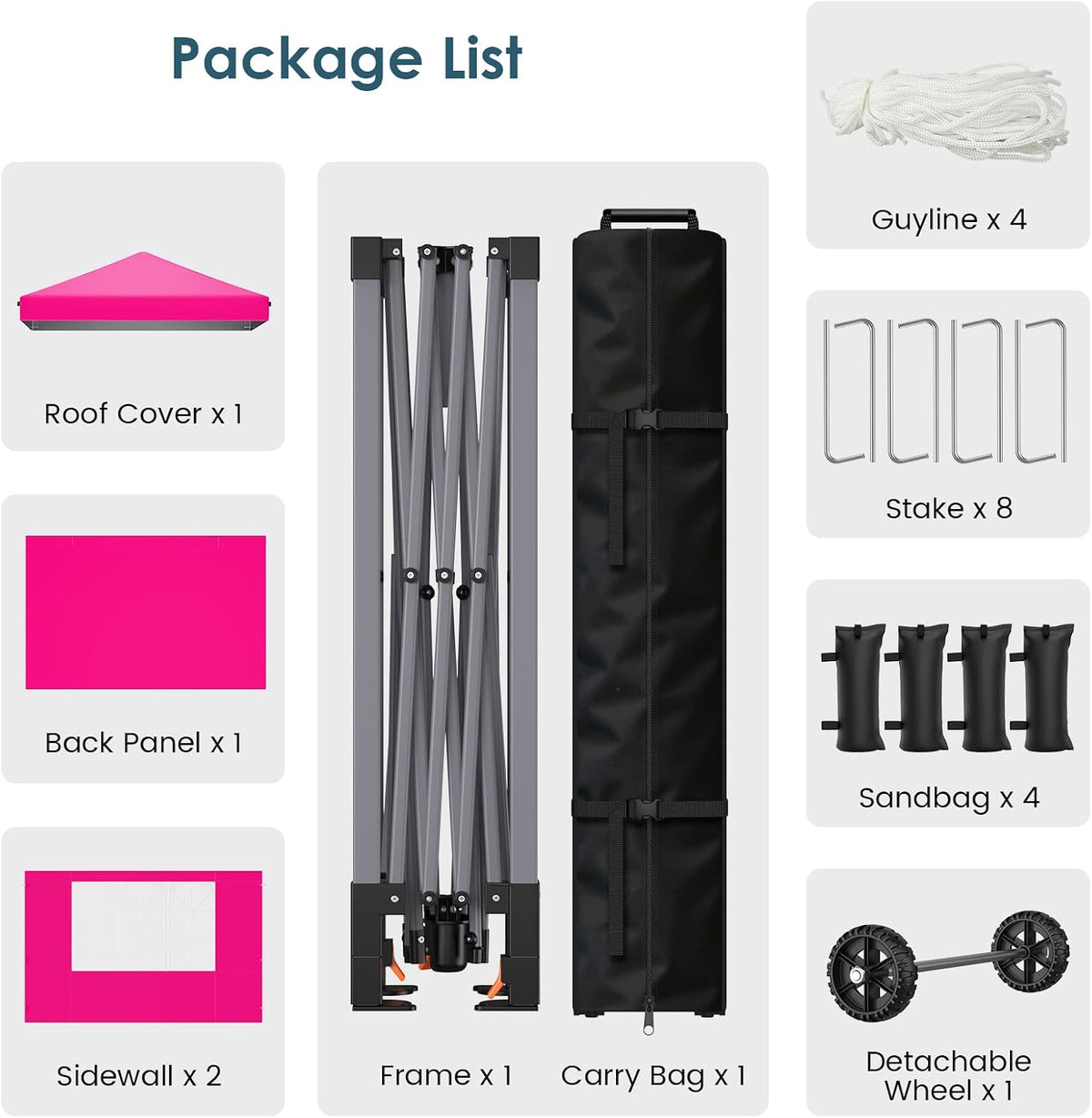 Raynesys 10x10ft Pop Up Canopy Tent with Sidewalls for Events, Parties