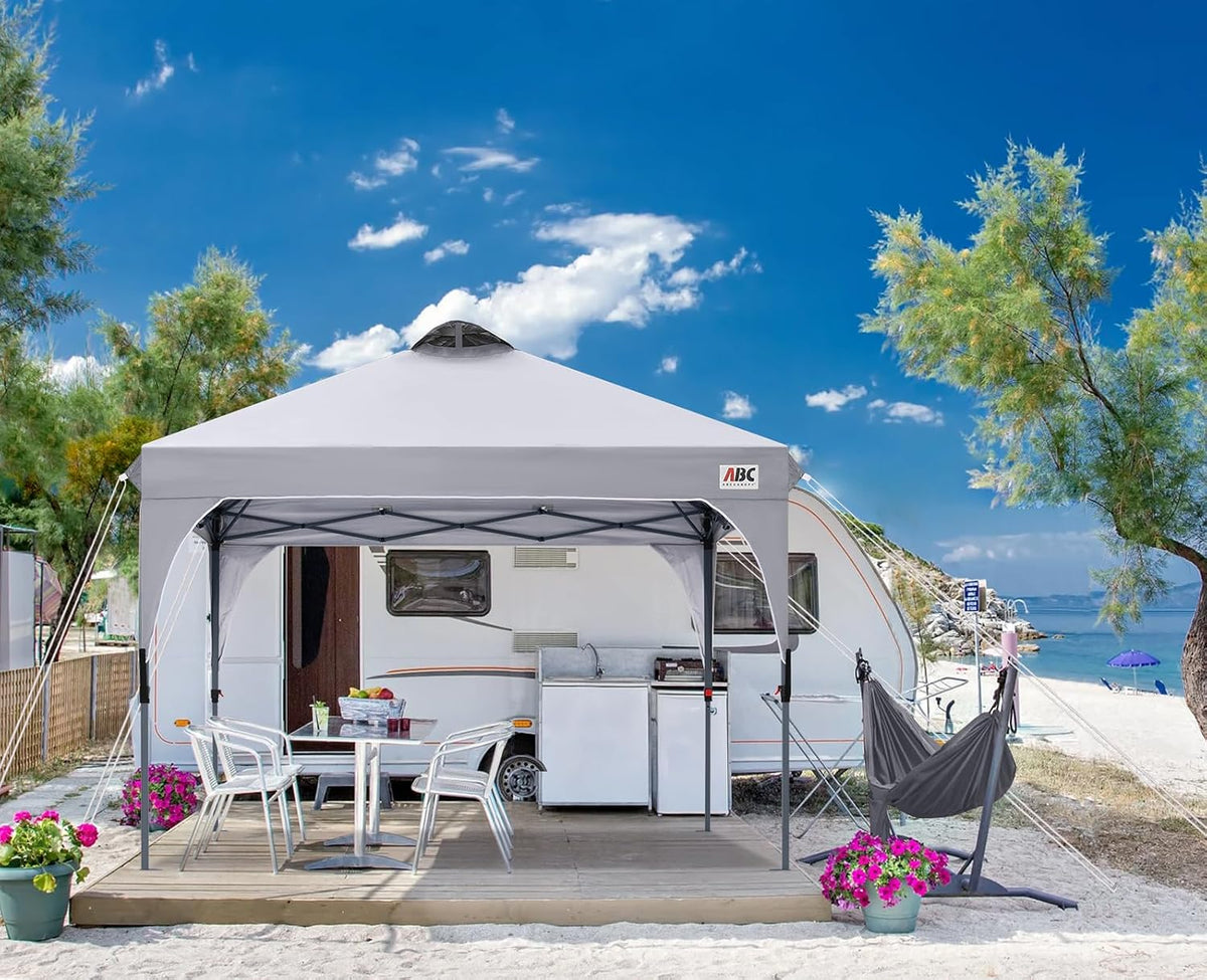 abccanopy 10x10 pop up canopy tent instant outdoor, side view