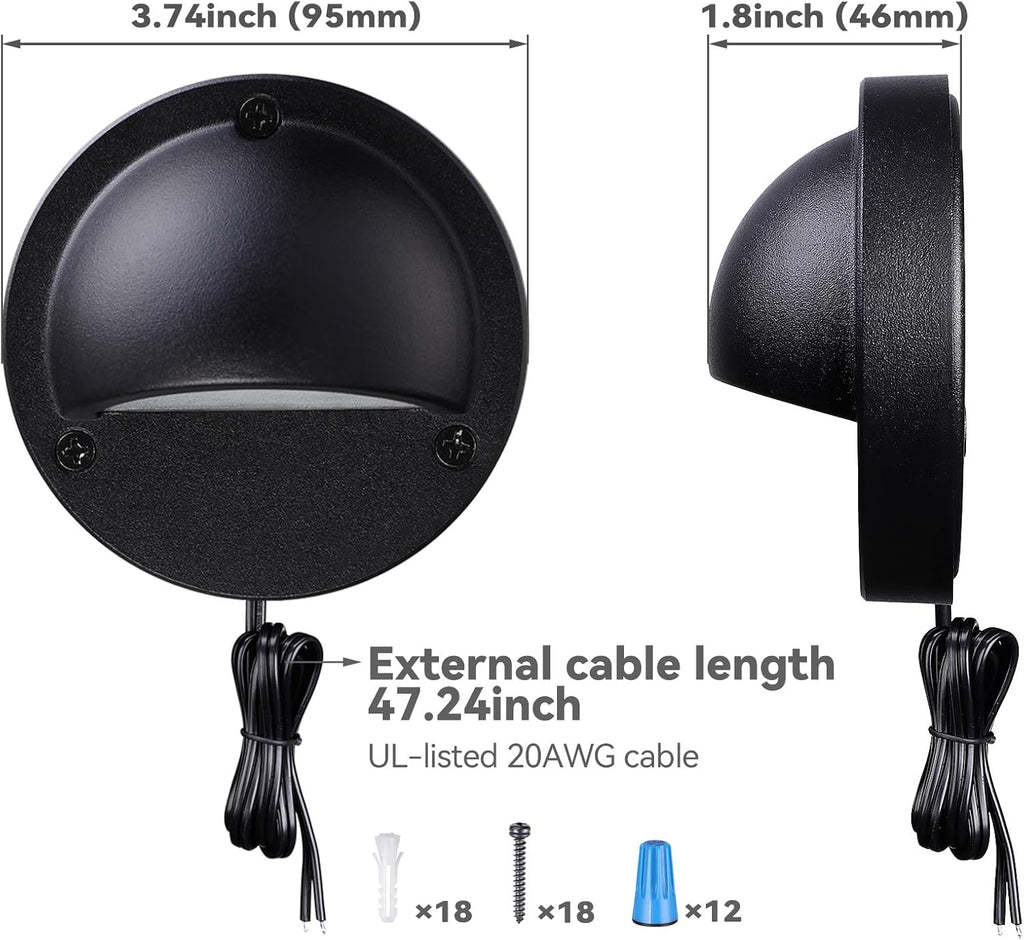 leonlite 6-pack 5cct 3.74inch low voltage led deck on a desk or shelf