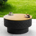 OutVue 26 Inch Wood Burning Fire Pits with Grill & Lid
