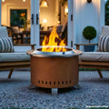 Verdeluxe 22 Inch Smokeless Fire Pit Stainless Steel Firepit with Cover