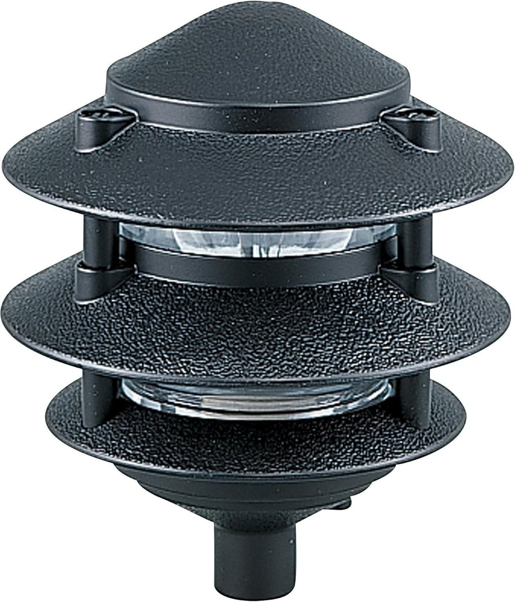 Generation Lighting Hardwired 120V Outdoor Pagoda Path Light, Black