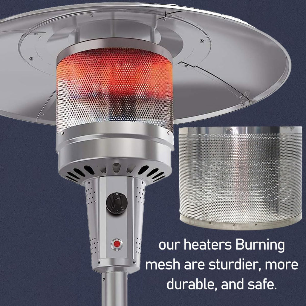 Patio Heater Main Burner Net Emitter Screen Outdoor Heater Replacement Parts 10 3/4"Diameter Stainless Steel Safety Heating Net Fittings Applied to Most Gas Patio Heater