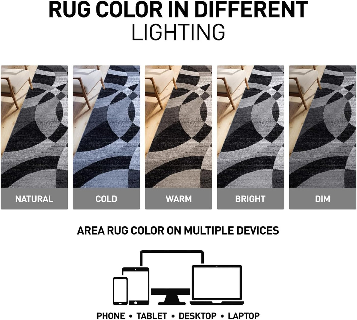Rugshop Abstract Circles Contemporary Living Room Runner Rug Gray 2'7" x 6'