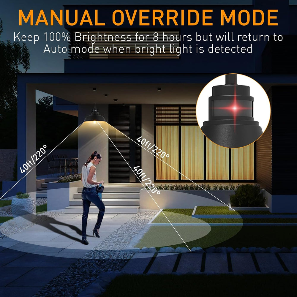 12.4'' Motion Sensor Outdoor Barn Lights, Dusk to Dawn Outdoor Lighti...
