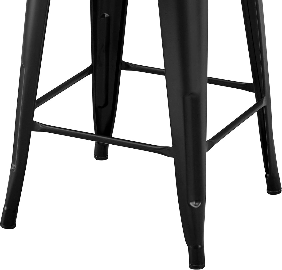 Yaheetech 30 Inch Metal Bar Stools Set of 4 Bar Chairs with Low Back, Black