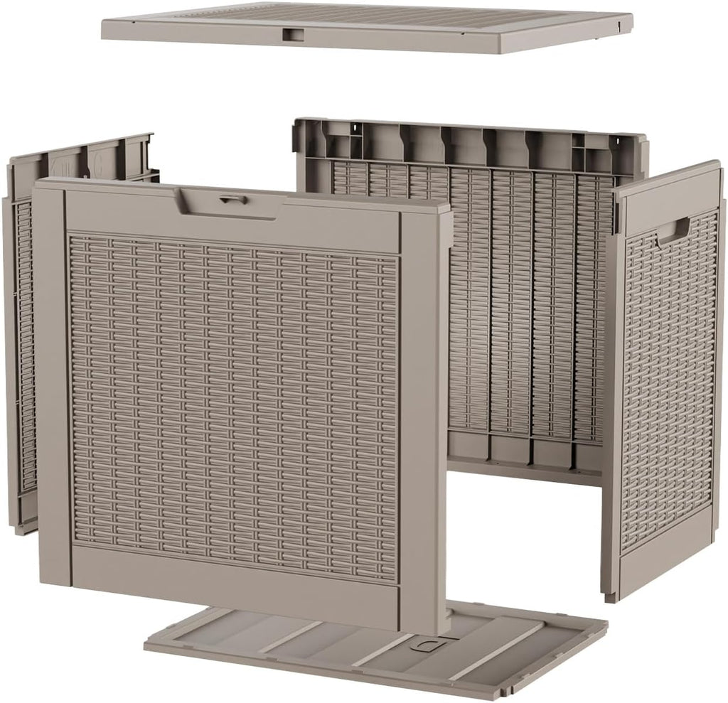 EasyUp 37 Gal Waterproof Outdoor Storage Box UV Resistant Deck Box