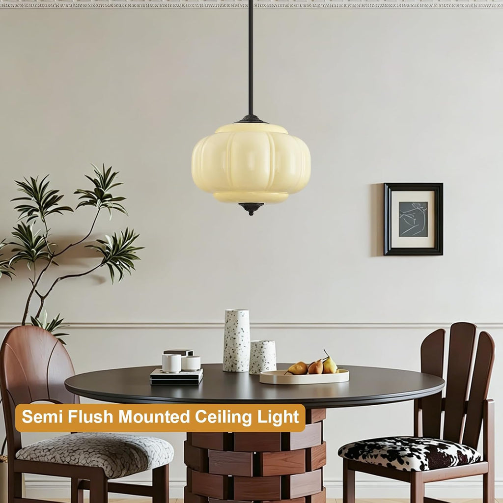 15in cream glass schoolhouse light fixture large, bulb, package contents