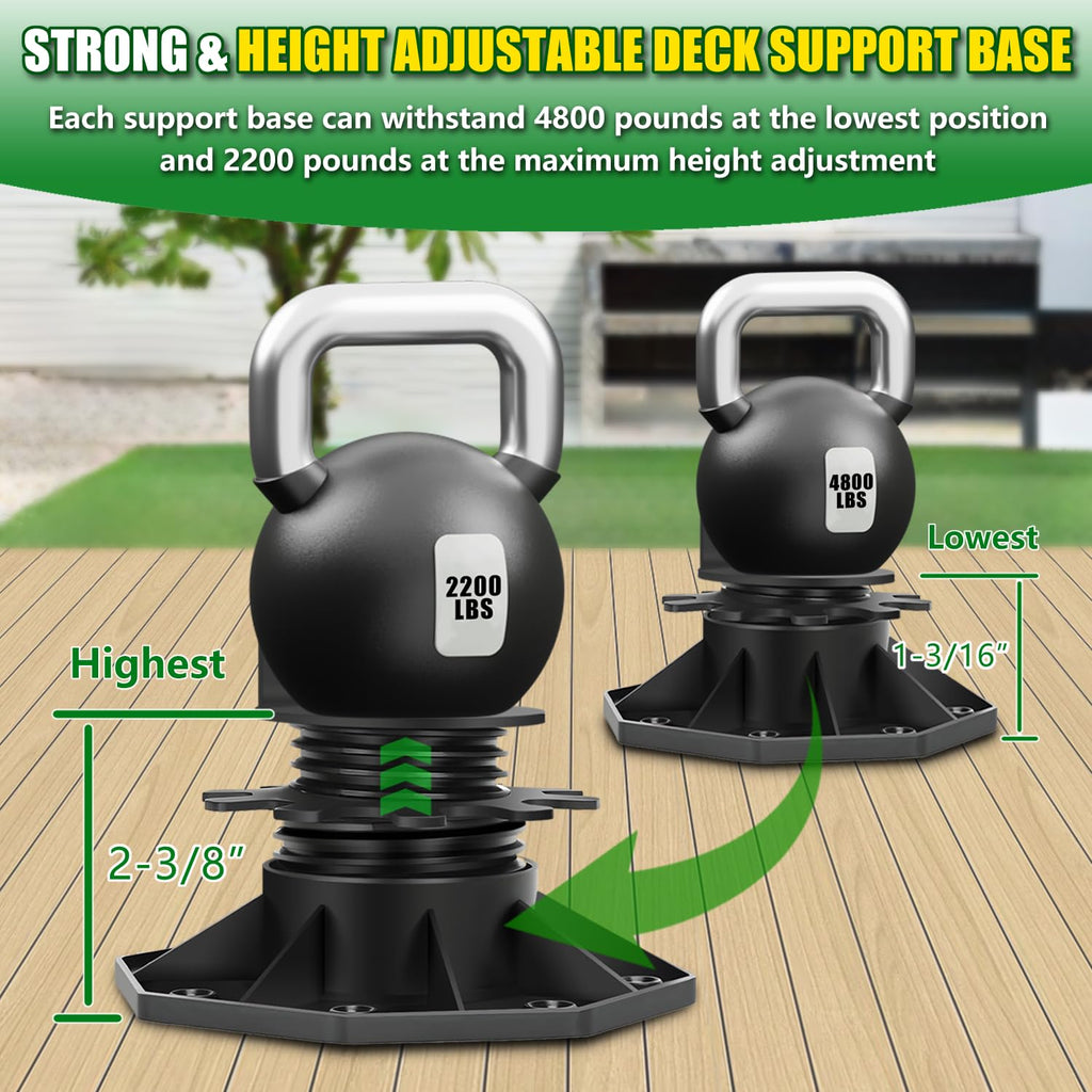 adjustable deck support pedestal deck foundation base support，used, close-up detail