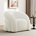 360° Swivel Accent Chair, Teddy Sherpa Barrel Chairs,No Assembly Required
