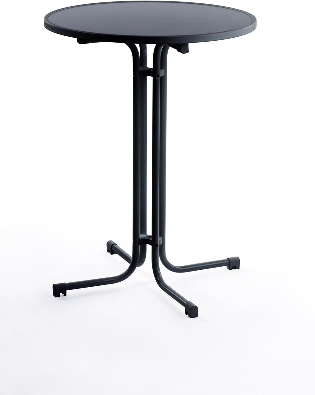 Displays2go Round Black Highboy Cocktail Pub Table, 31.5 Inch