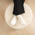 Asuprui Ottoman Foot Rest,Linen,All-in-one Foam Pouf Footstool 20x14 in