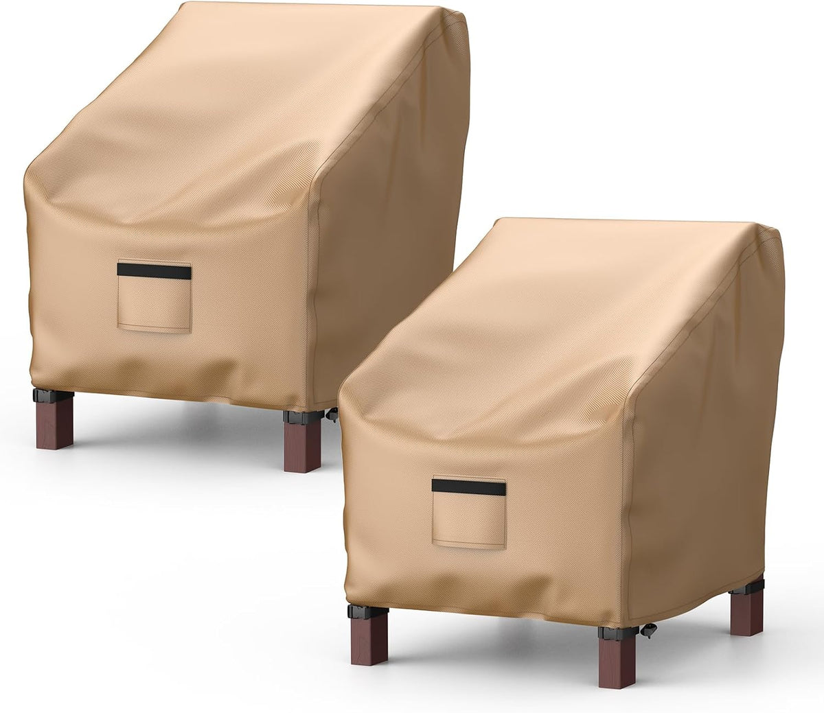2 Pack Outdoor Patio Chair Covers Waterproof 32"Wx37"Dx36"H, Brown