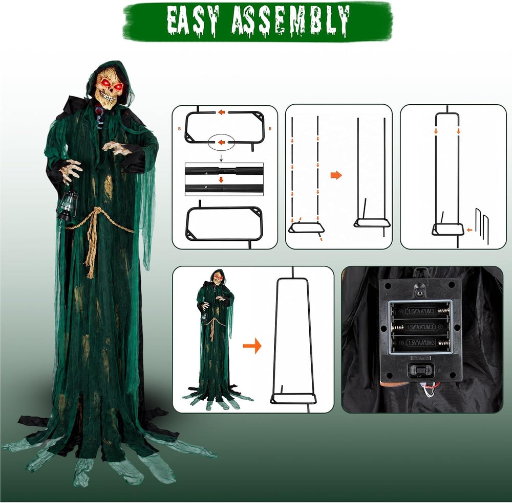 7FT Grim Reaper Standing Halloween Indoor Outdoor Decoration