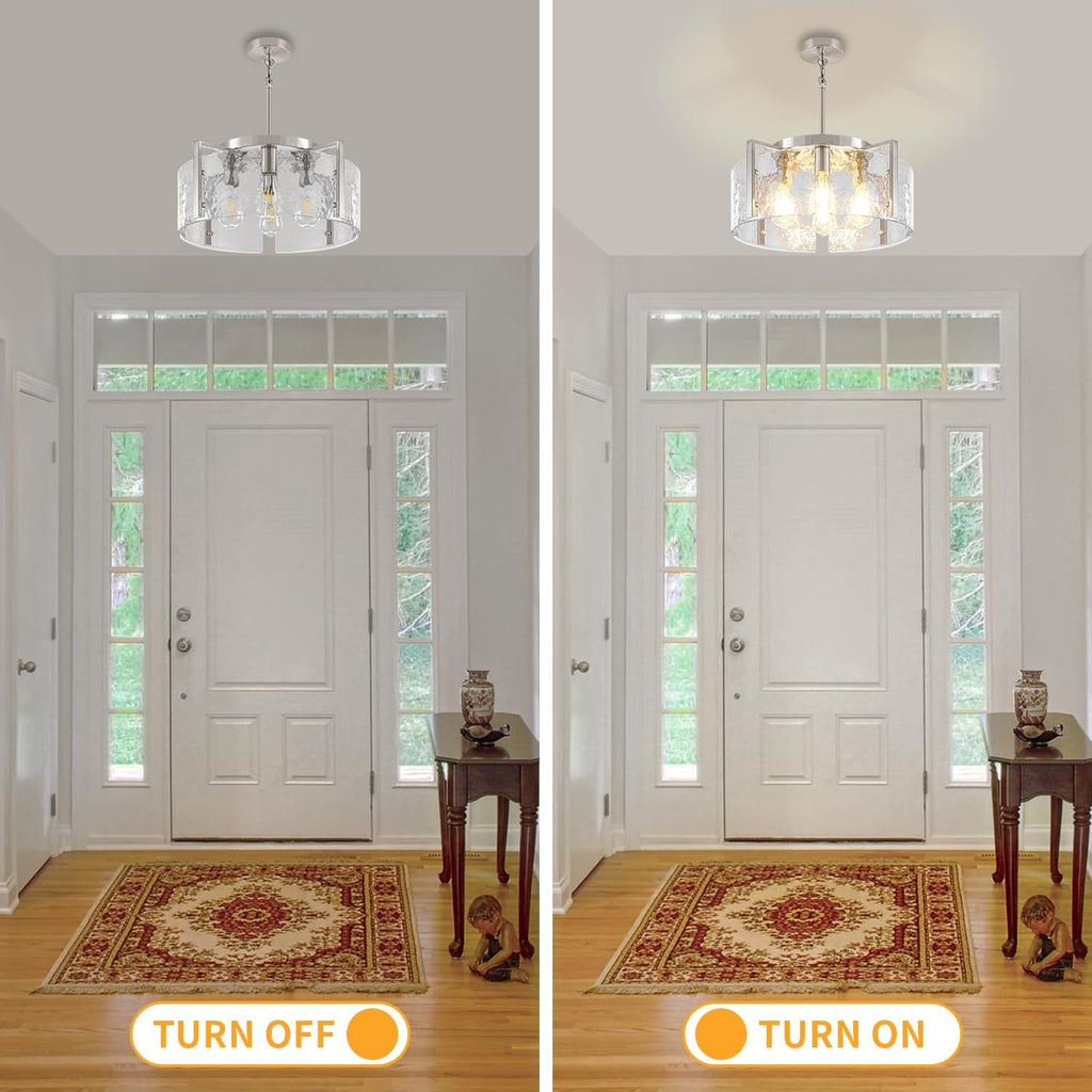 Modern Brushed Nickel Dining Room Light Fixture 4 Lights Chandeliers