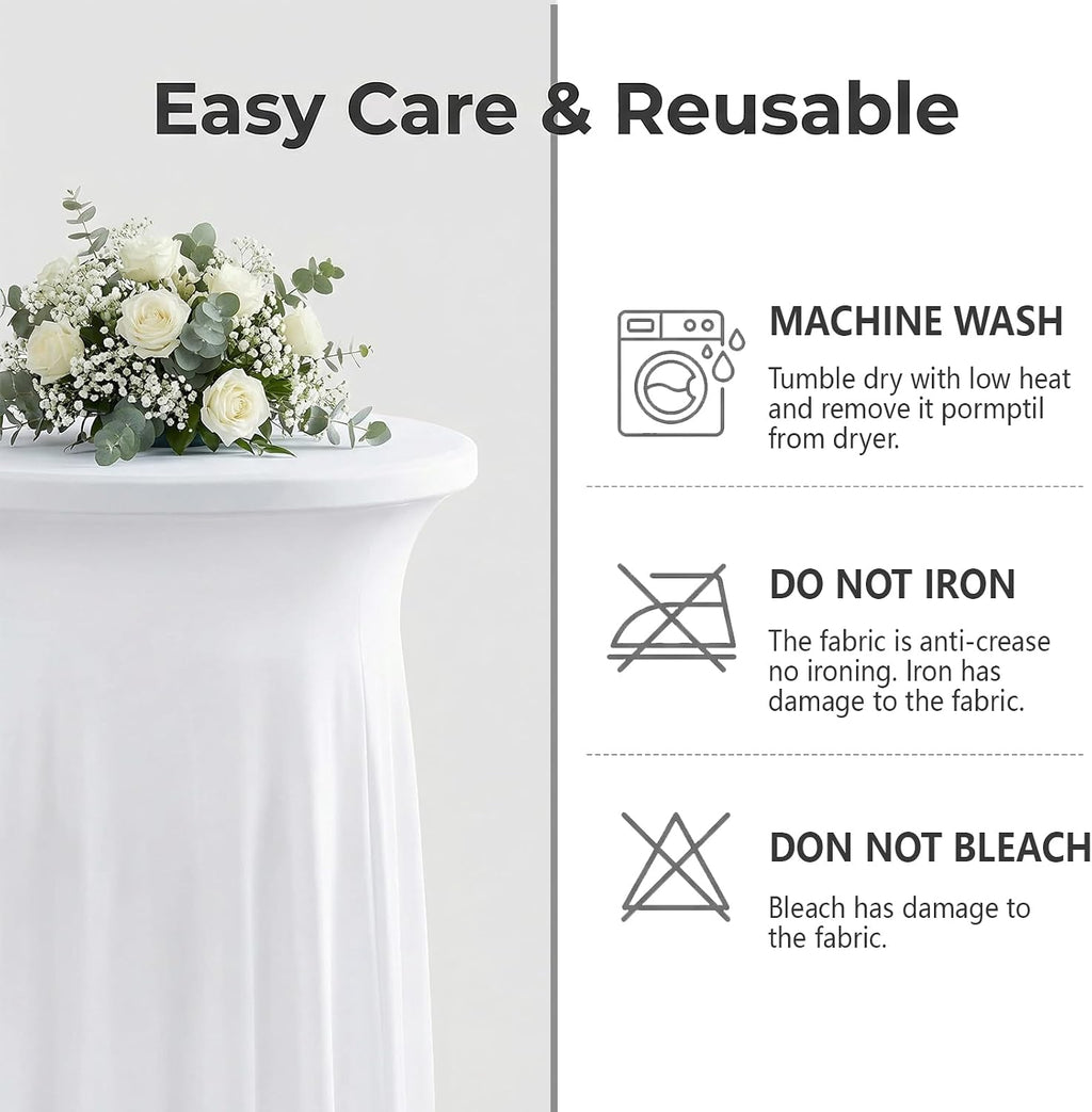 artsocket cocktail table covers, ruffle skirt, 2-pack, spandex on a desk or shelf