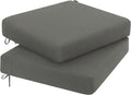Favoyard 2-Pack Outdoor Chair Cushion, 19 x 19 x 3 in, Rainproof, Dark Gray
