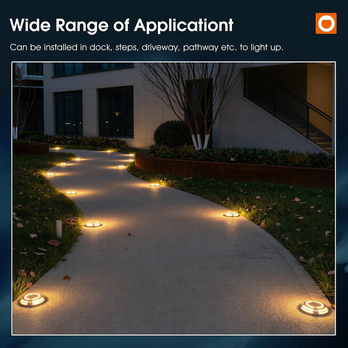 addlon 12 Pack Solar Driveway Dock Lights, 2 Color Modes, IP67 Waterproof