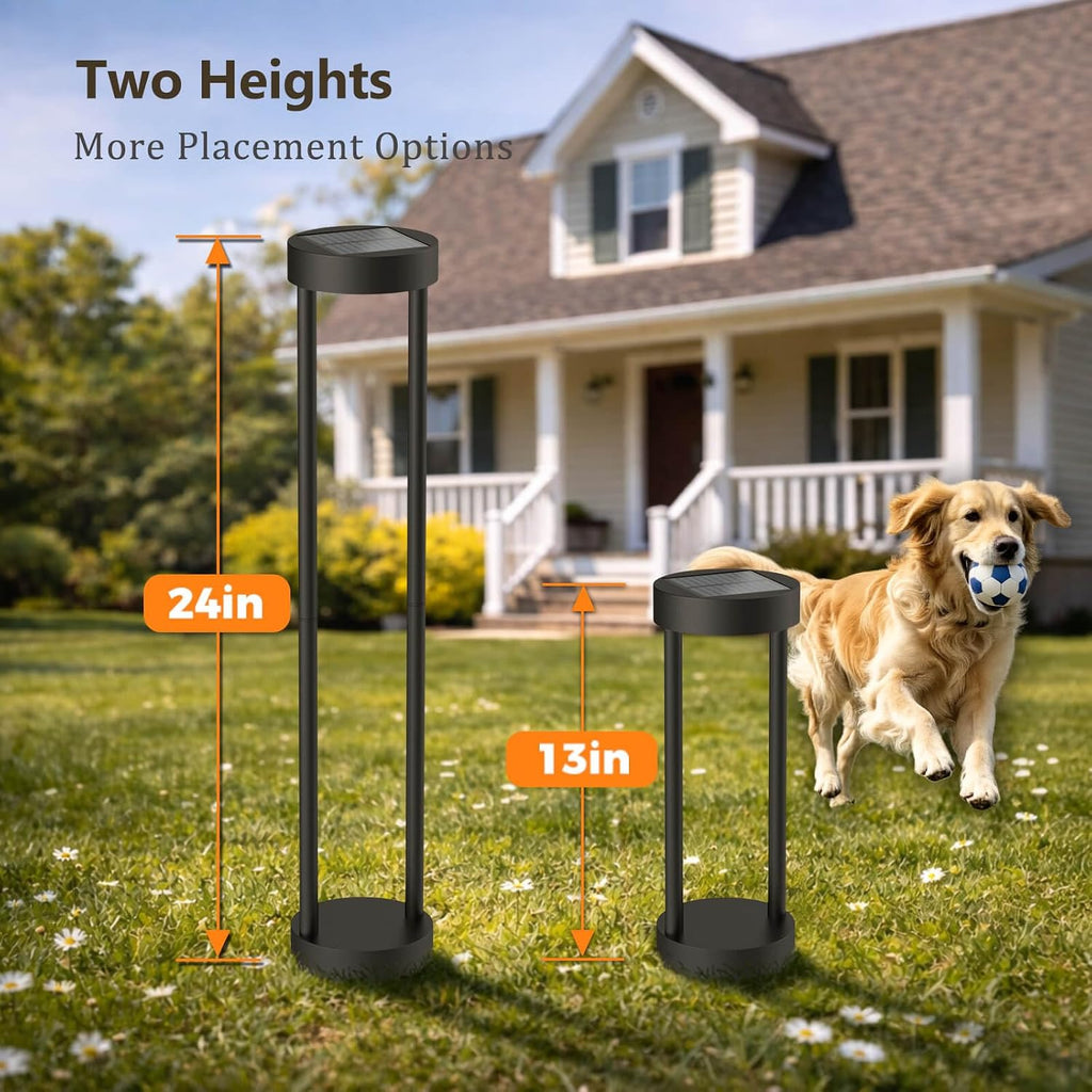24" Solar Bollard Lights (4-Pack)