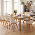 Dining Chairs Set of 8, PU Leather Padded Seat for Living Room