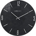 16 Inch Silent Non-Ticking Modern 3D Wall Clock Charcoal Grove, Glass Face