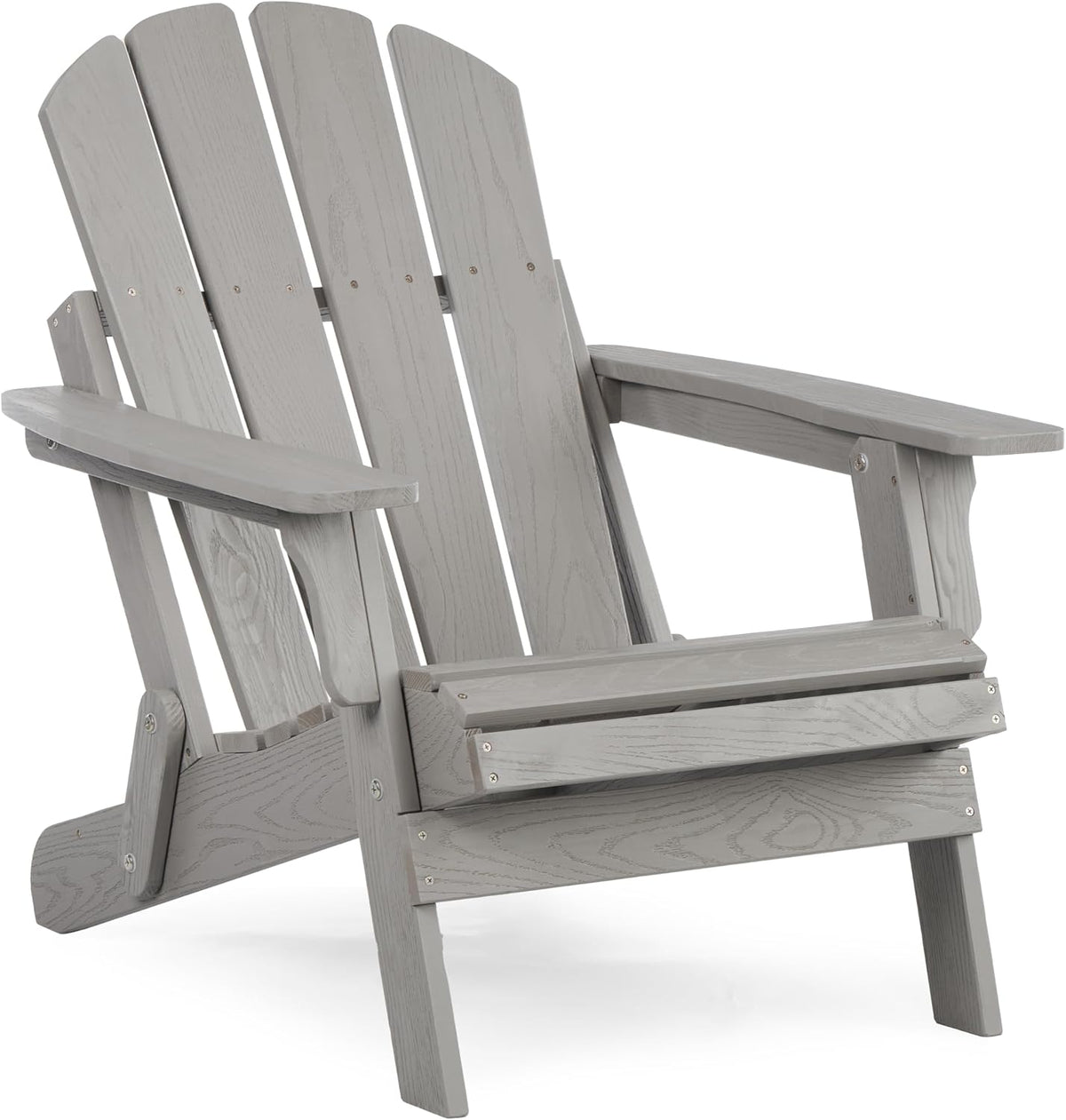 Oversize Wooden Outdoor Folding Adirondack Chair with Pre-Assembled BackRest & SeatBoard, Wood Patio Chair for Garden Backyard Porch Pool Deck Firepit