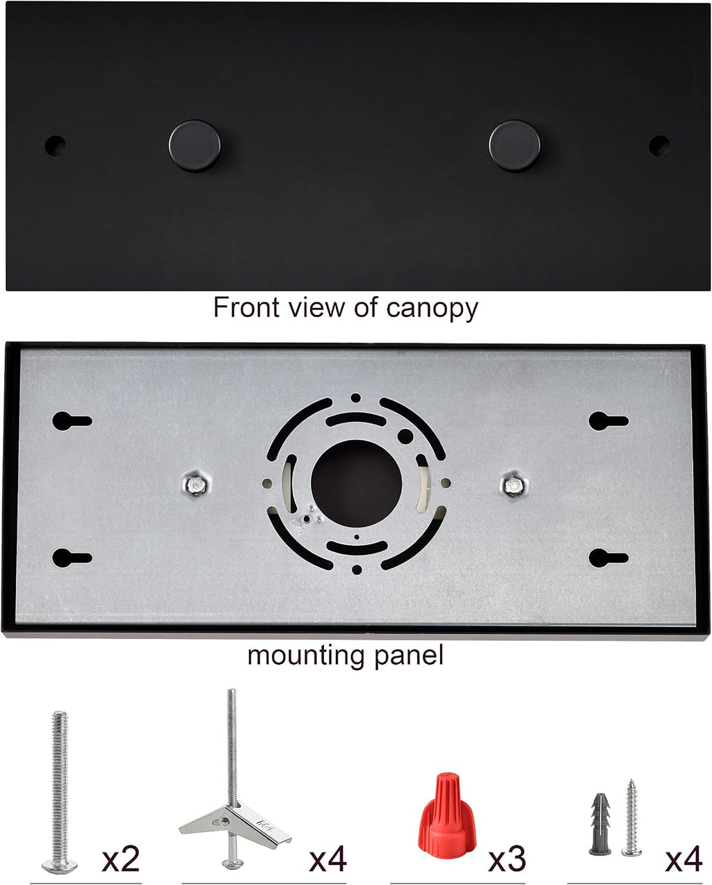 two pendant light linear canopy accessory light kit, side view