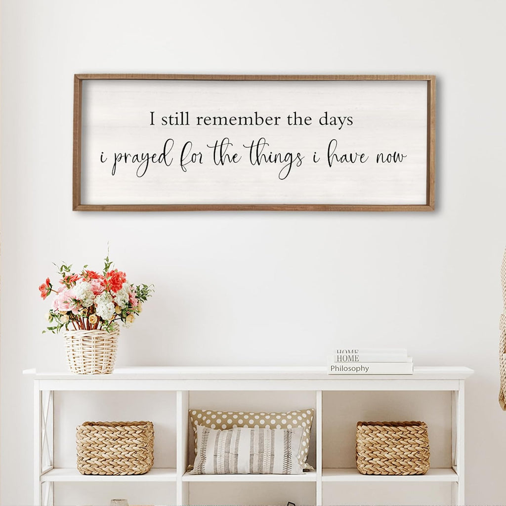 comurdyo I Still Remember the Days I Prayed Sign, 40" x 15", Wood