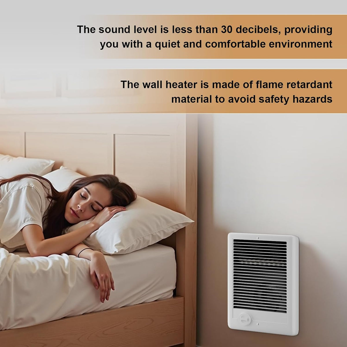 CSC202TW Electric Wall Heater Complete Unit with Thermostat
