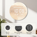 Digital LED Wall Clock for Home & Office, Moon, 12''