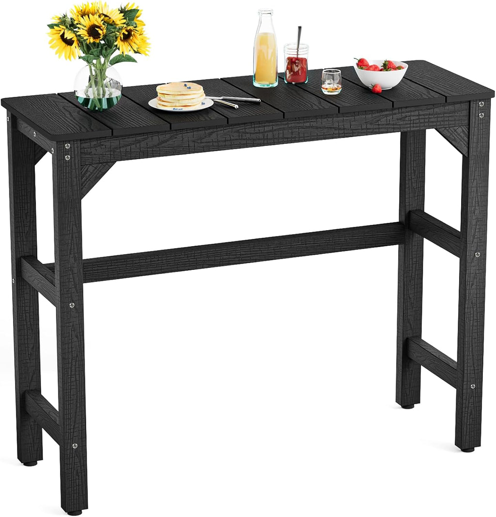 Outdoor Bar Table, 42" Weatherproof Patio Bar Height Counter Table